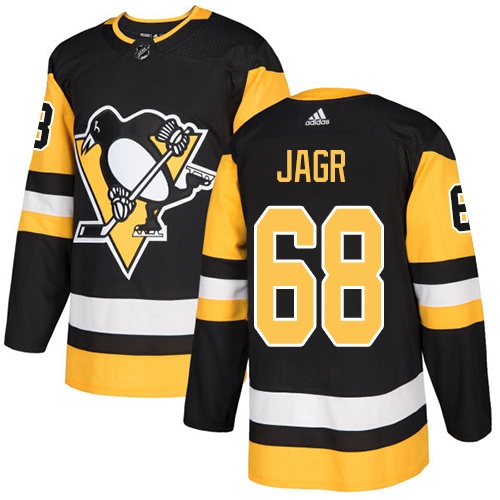 Herren Pittsburgh Penguins Eishockey Trikot Jaromir Jagr #68 Authentic Schwarz Heim